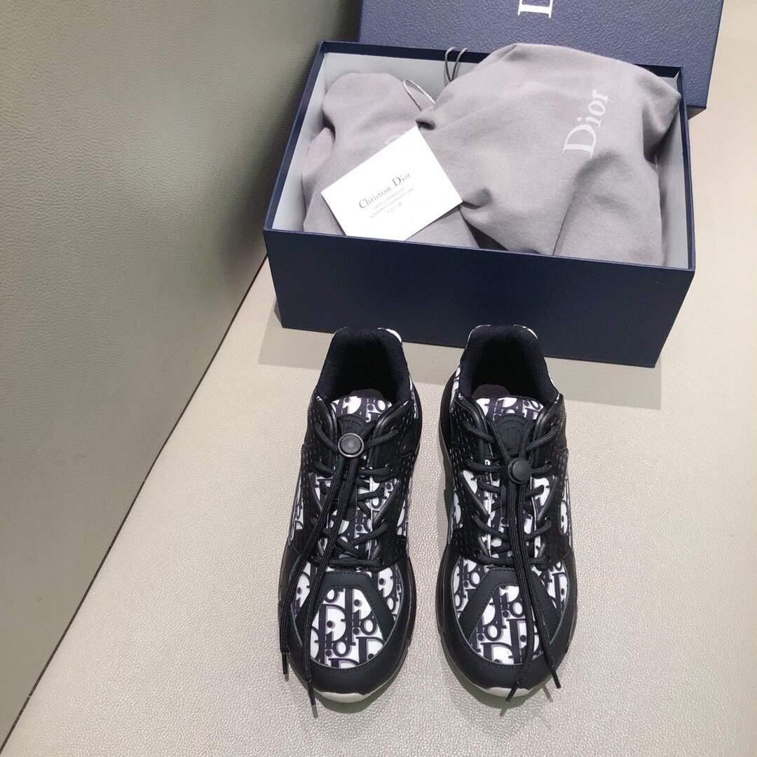 Dior 3SN248 Men's Women¡®s B24 SNEAKER Dior Oblique Canvas Black and white - luxibagsmall