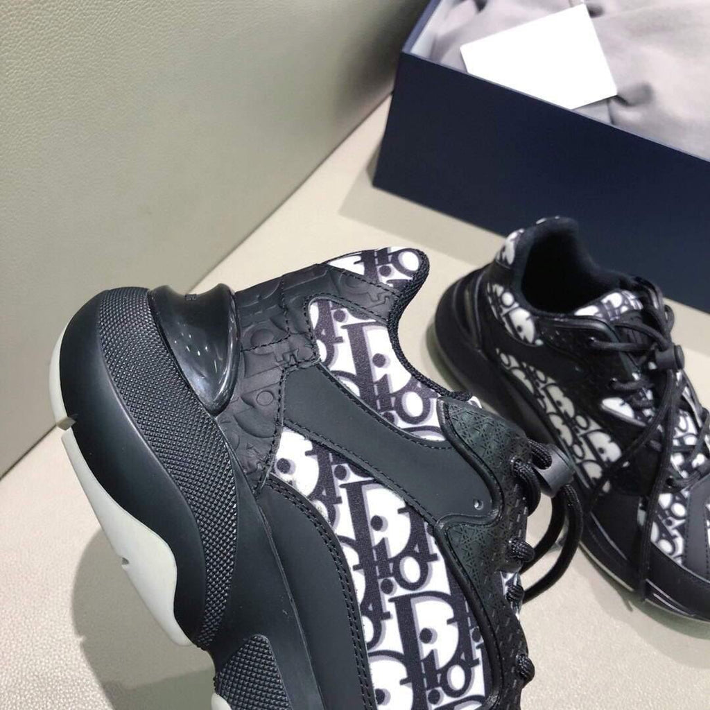 Dior 3SN248 Men's Women¡®s B24 SNEAKER Dior Oblique Canvas Black and white - luxibagsmall