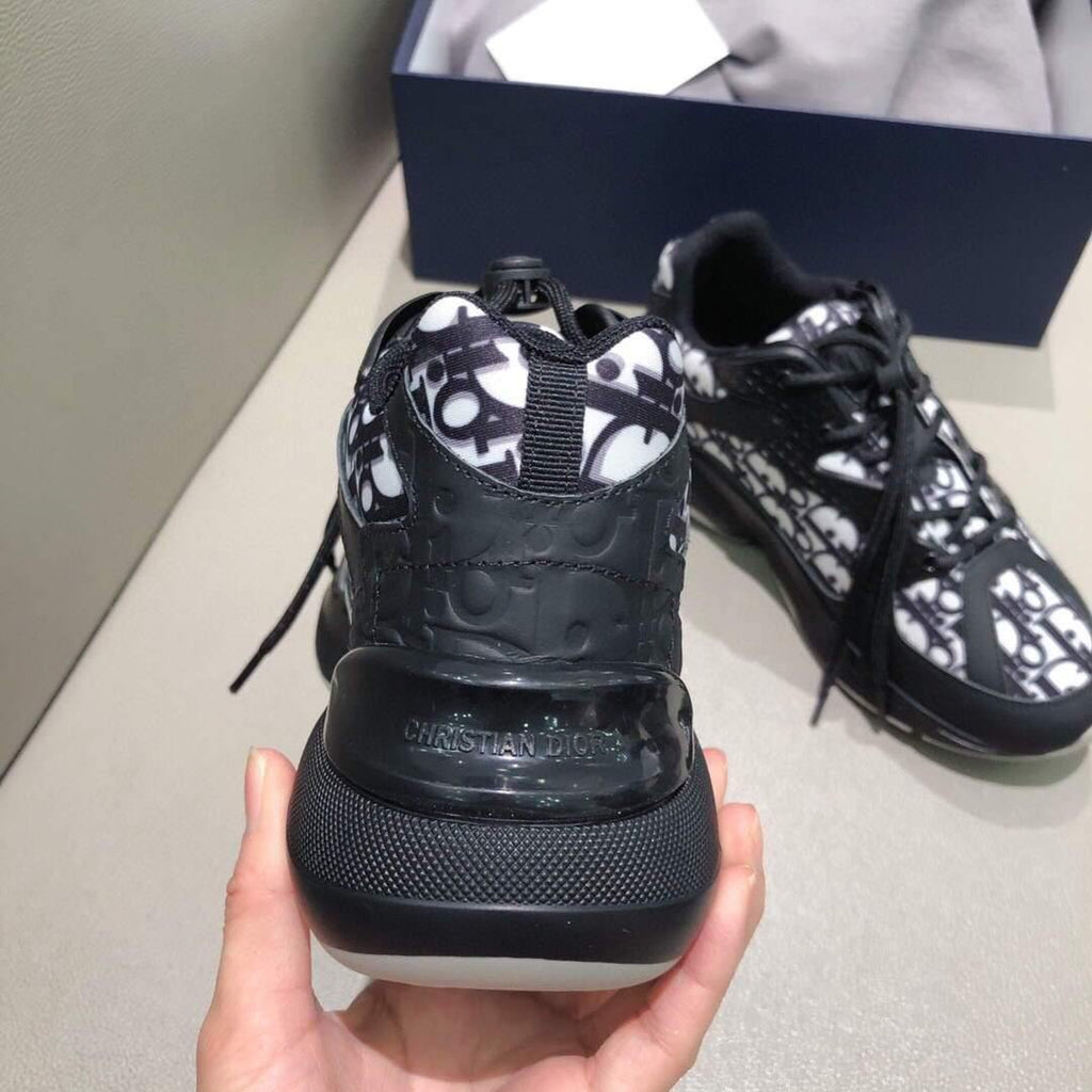 Dior 3SN248 Men's Women¡®s B24 SNEAKER Dior Oblique Canvas Black and white - luxibagsmall