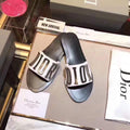 Dior 81178 Diro Letter slippers Sandals  White Black logo - luxibagsmall