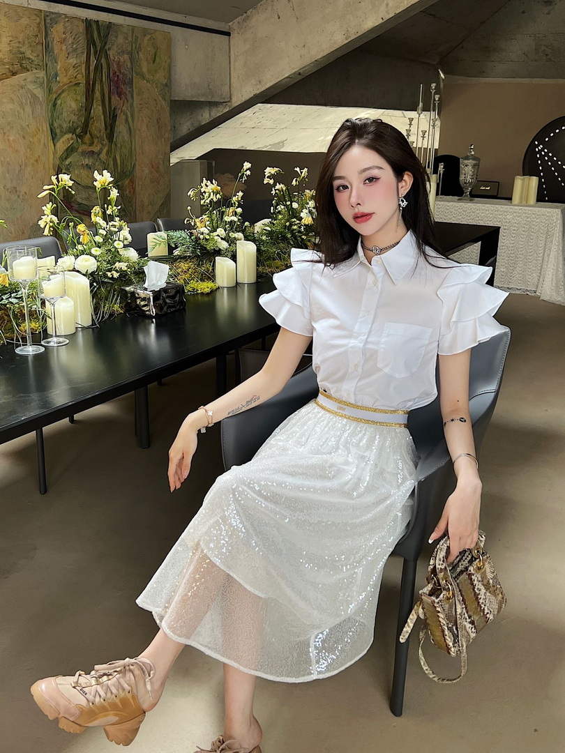 Dior  841J50 Women¡¯s Sequined Skirt Clothing D38542