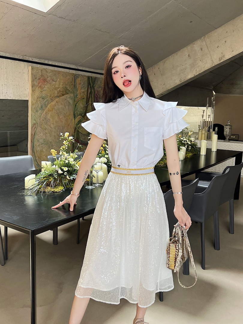 Dior  841J50 Women¡¯s Sequined Skirt Clothing D38542