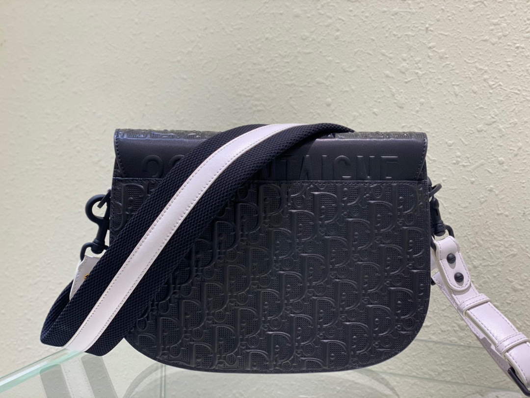 Dior Bobby Bag Medium Perforated M9319 Black calfskin with Dior Oblique motif - Default Title - View 5
