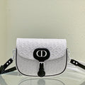 Dior Bobby Bag Medium Perforated M9319 white calfskin with Dior Oblique motif - Default Title - View 1