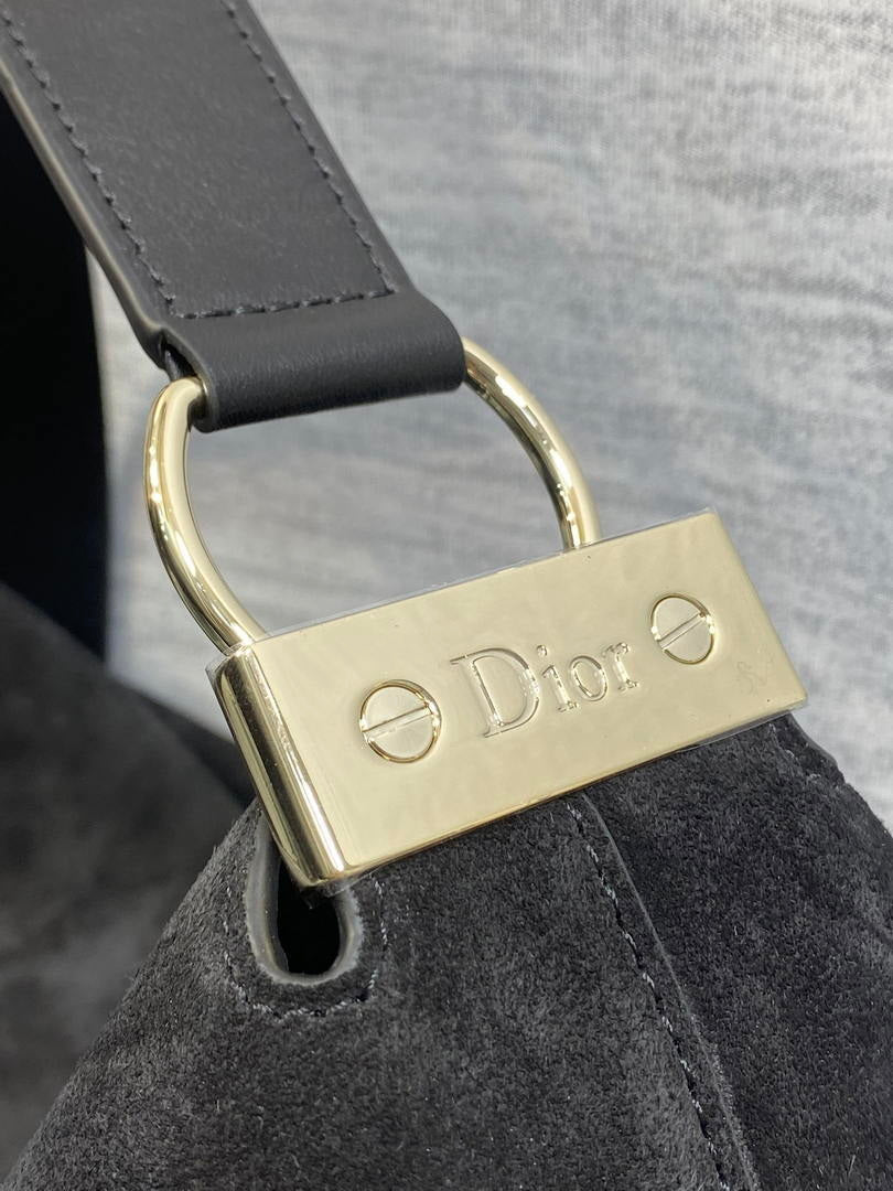 Dior Bolso Large Diorly M1411OHJX_M66M   Bag Suede Black