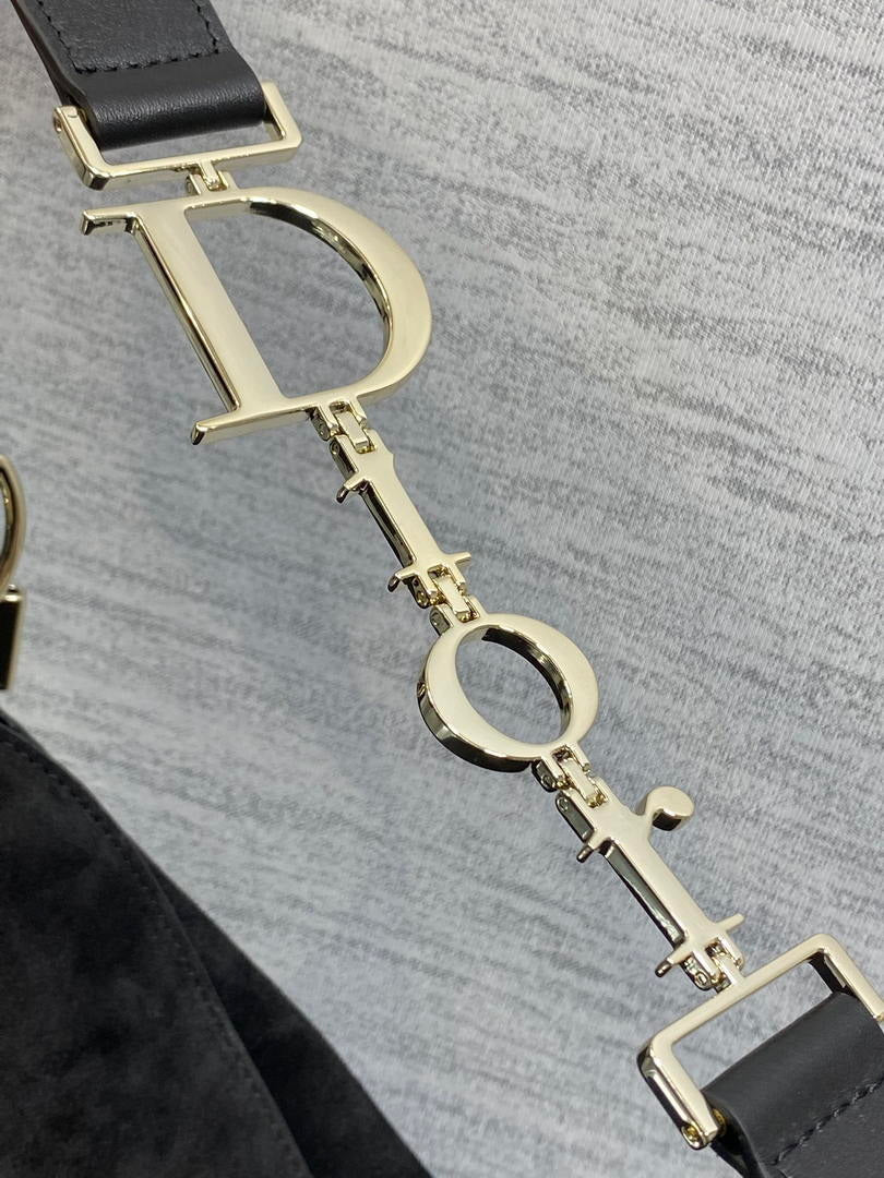 Dior Bolso Large Diorly M1411OHJX_M66M   Bag Suede Black