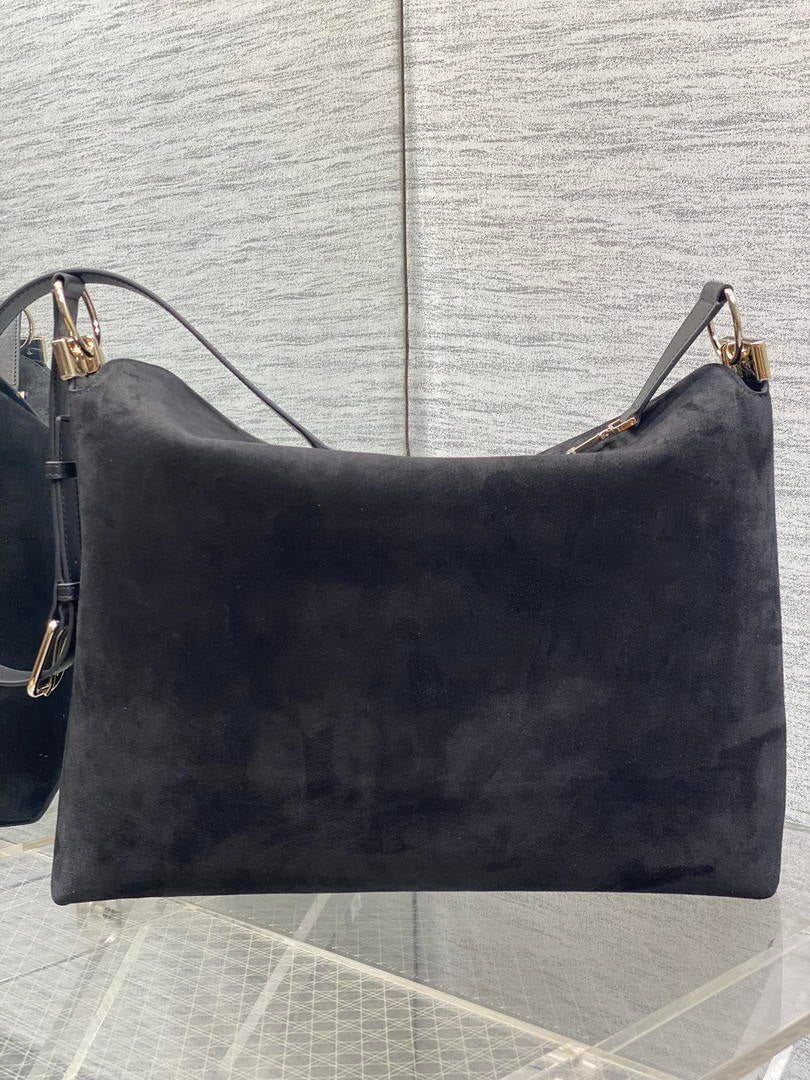 Dior Bolso Large Diorly M1411OHJX_M66M   Bag Suede Black