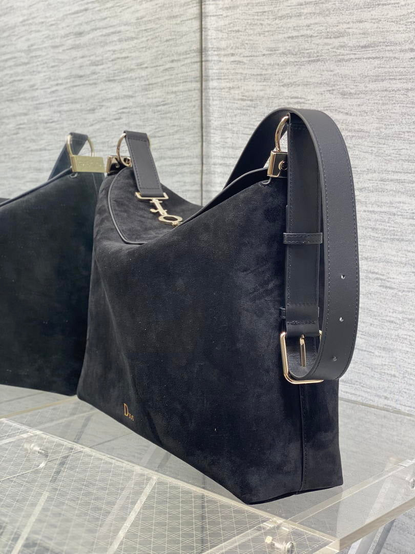 Dior Bolso Large Diorly M1411OHJX_M66M   Bag Suede Black
