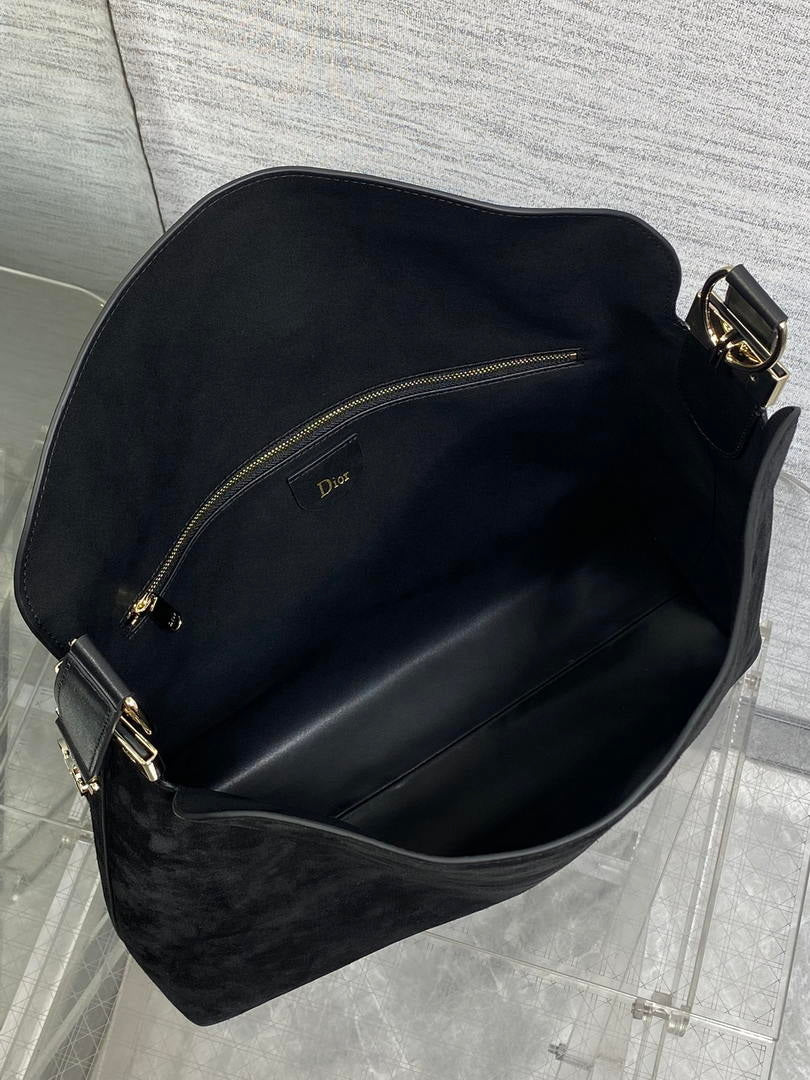 Dior Bolso Large Diorly M1411OHJX_M66M   Bag Suede Black