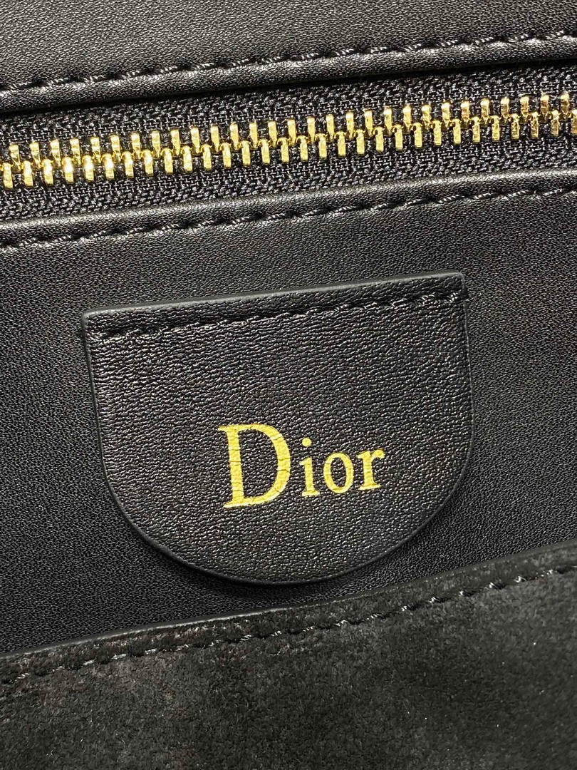 Dior Bolso Large Diorly M1411OHJX_M66M   Bag Suede Black