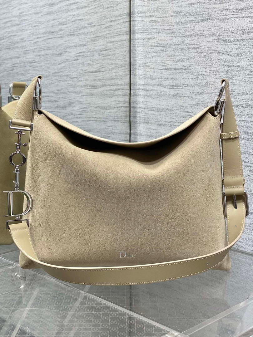Dior Bolso Large Diorly M1411OHJX_M66M  Bag Suede Apircot