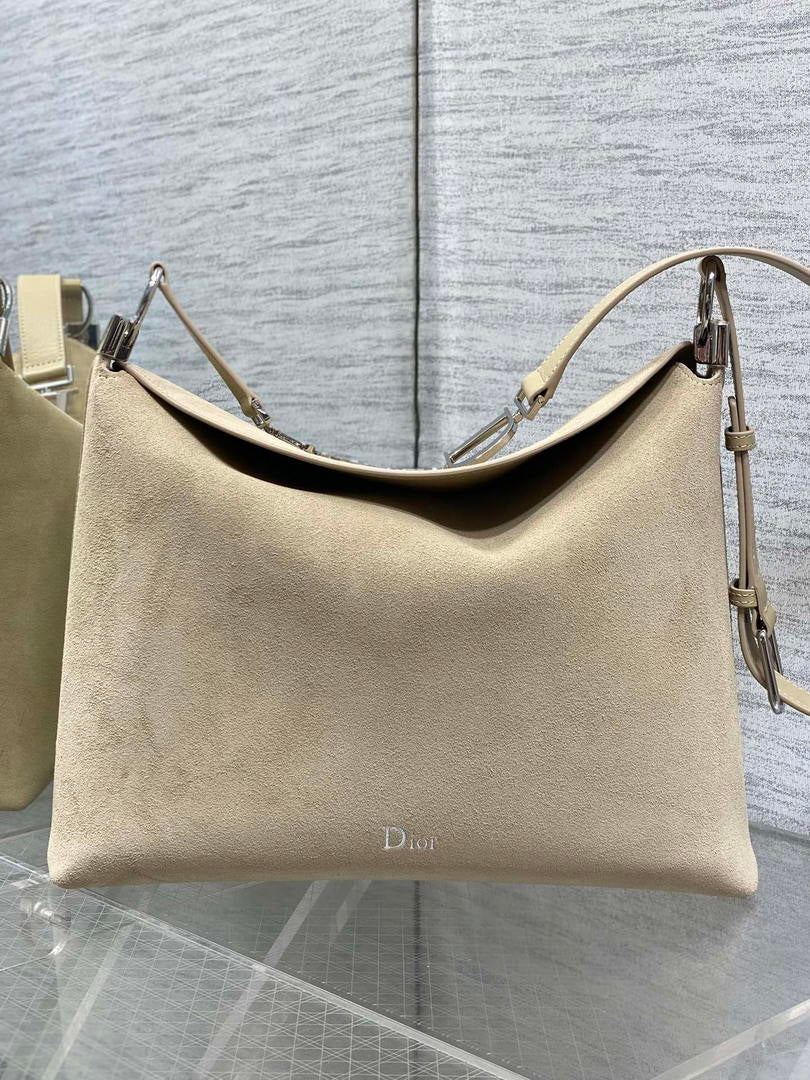 Dior Bolso Large Diorly M1411OHJX_M66M  Bag Suede Apircot