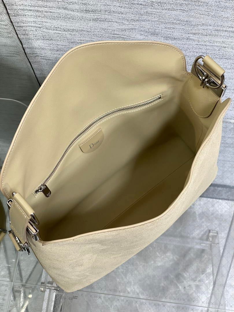 Dior Bolso Large Diorly M1411OHJX_M66M  Bag Suede Apircot