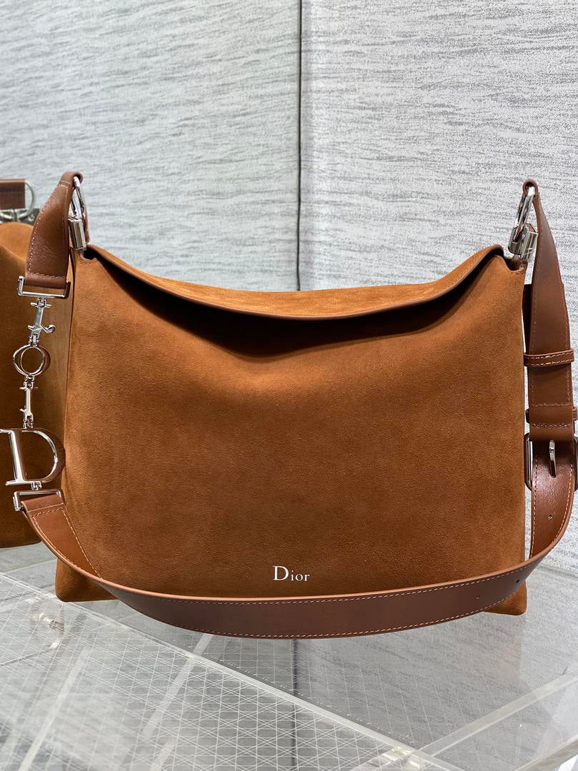 Dior Bolso Large Diorly M1411OHJX_M66M Bag Suede Brown