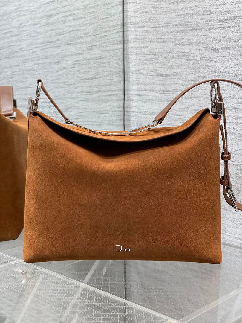 Dior Bolso Large Diorly M1411OHJX_M66M Bag Suede Brown