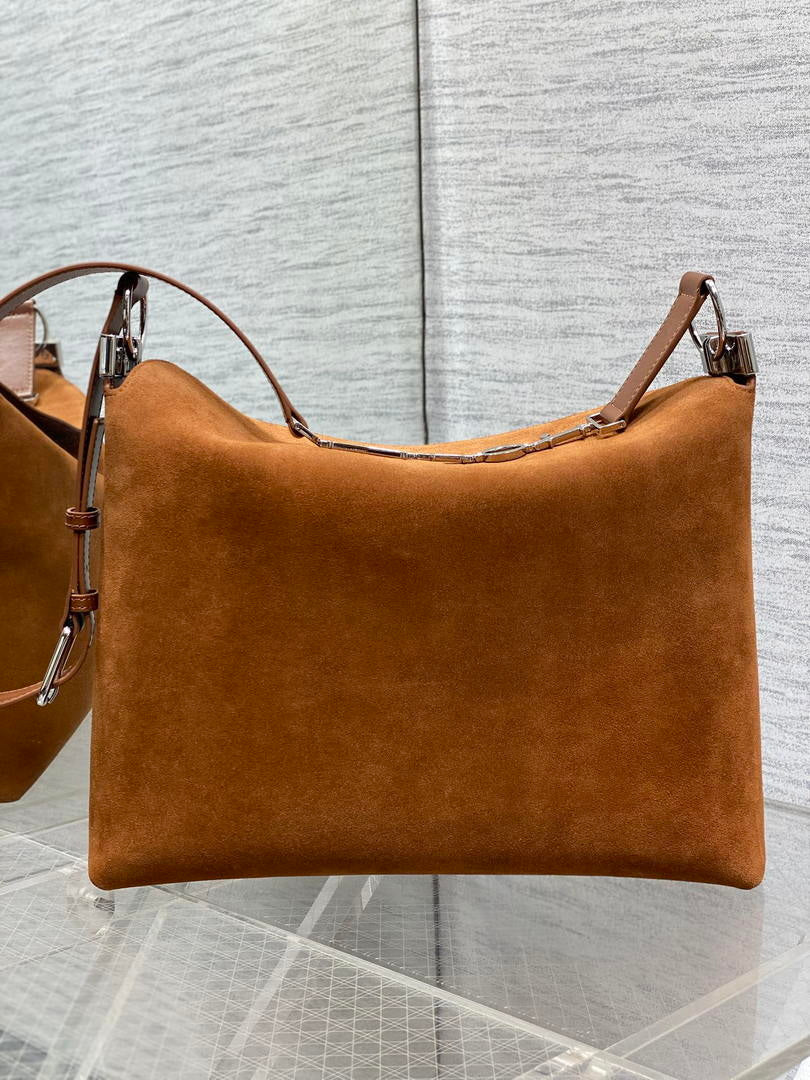 Dior Bolso Large Diorly M1411OHJX_M66M Bag Suede Brown