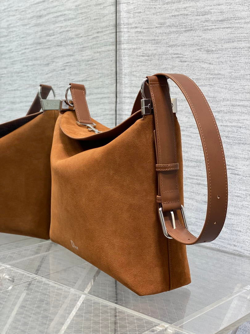 Dior Bolso Large Diorly M1411OHJX_M66M Bag Suede Brown