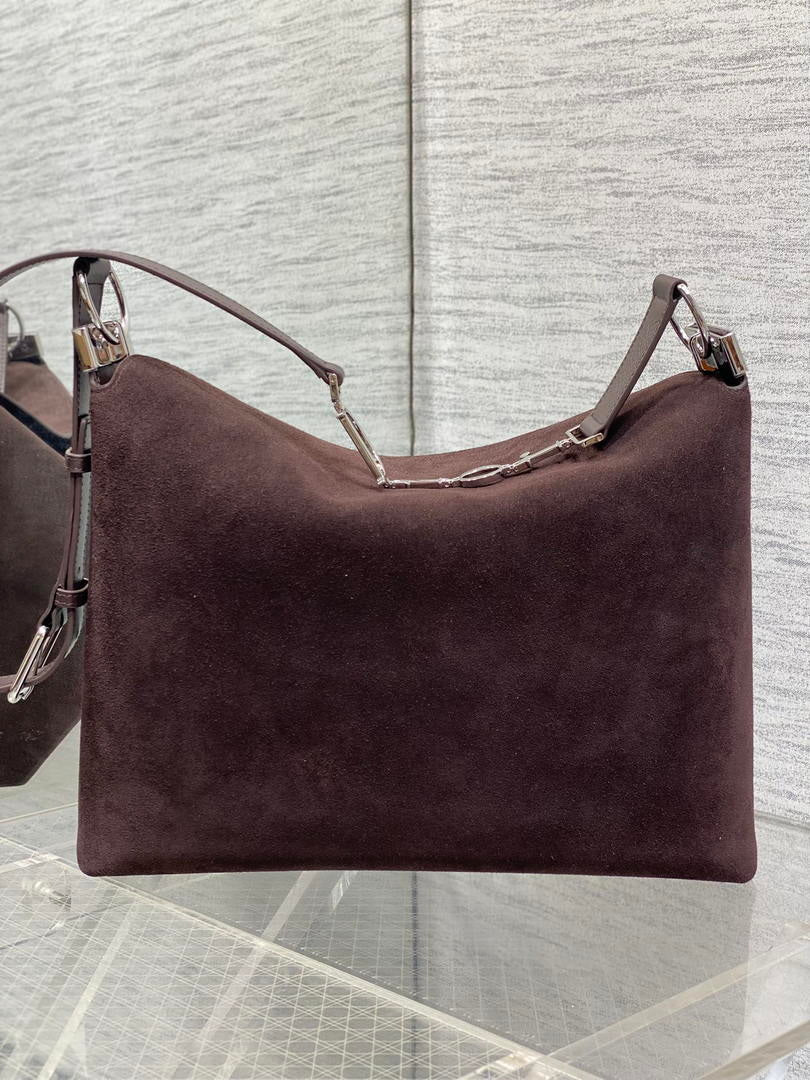 Dior Bolso Large Diorly M1411OHJX_M66M   Bag Suede Dark Brown