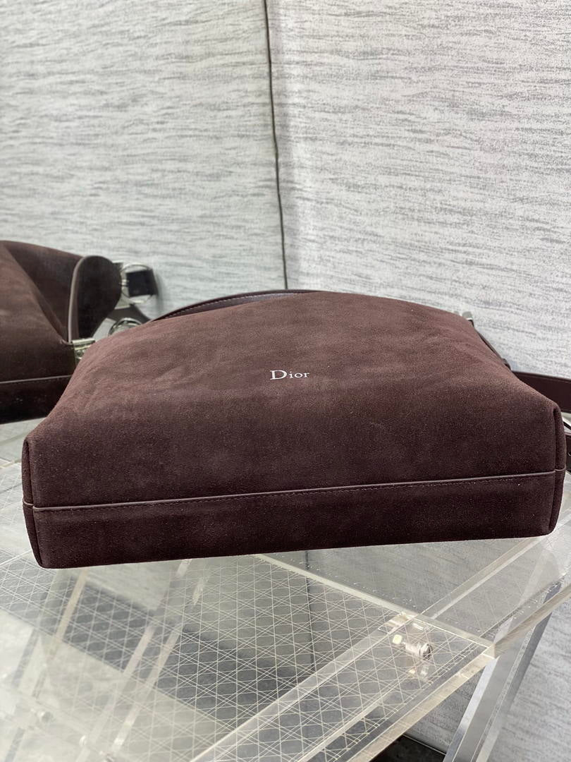 Dior Bolso Large Diorly M1411OHJX_M66M   Bag Suede Dark Brown