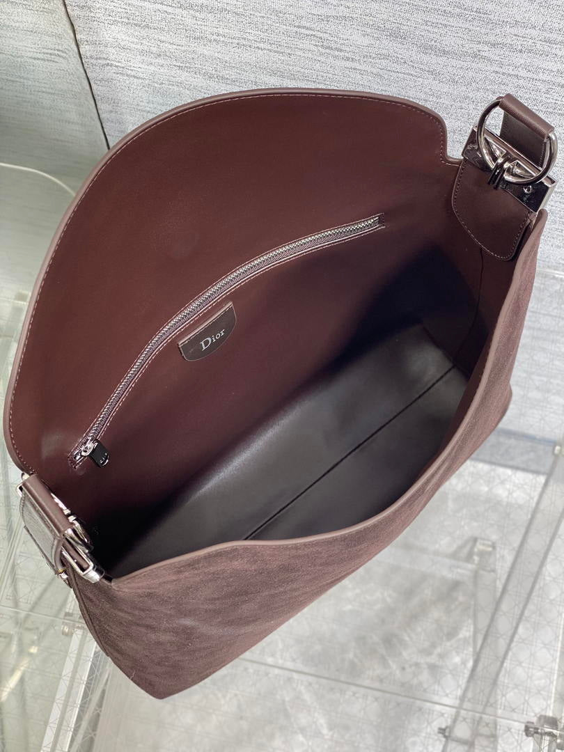 Dior Bolso Large Diorly M1411OHJX_M66M   Bag Suede Dark Brown