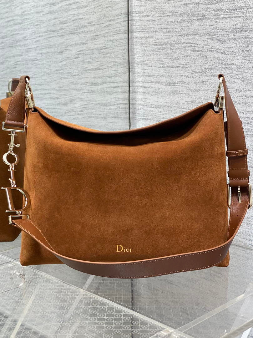 Dior Bolso Medium Diorly M1412PHJX_M44M Bag Suede Brown