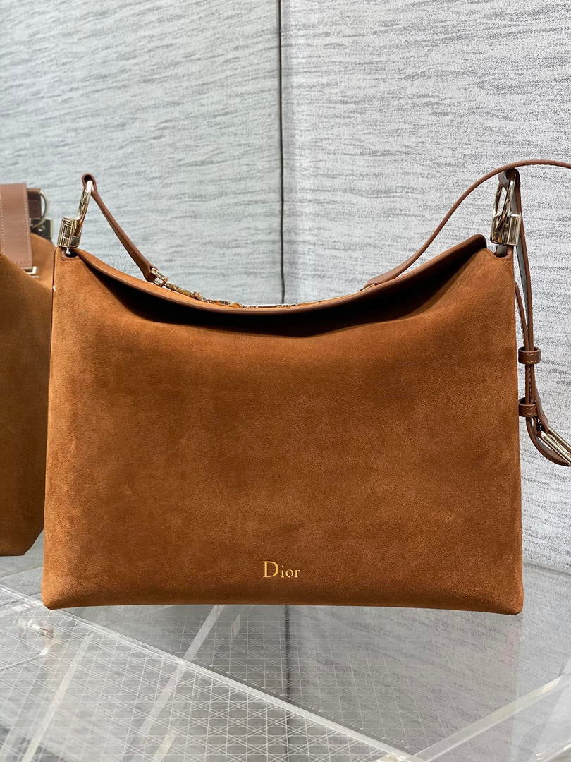 Dior Bolso Medium Diorly M1412PHJX_M44M Bag Suede Brown