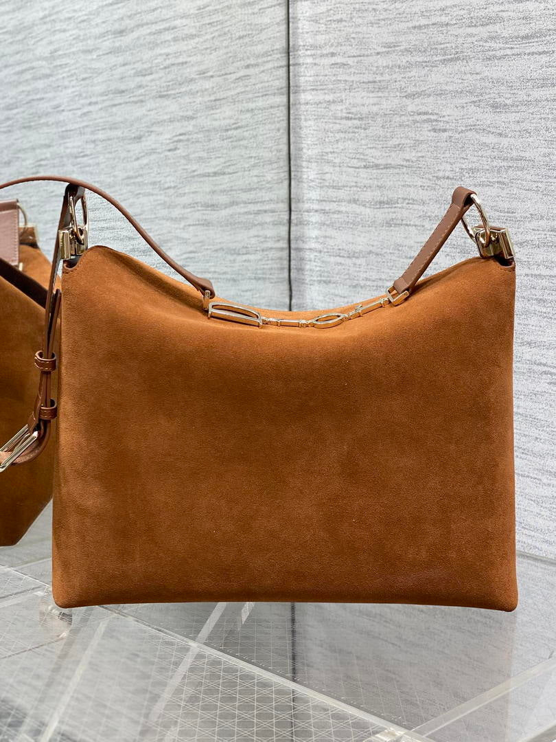 Dior Bolso Medium Diorly M1412PHJX_M44M Bag Suede Brown
