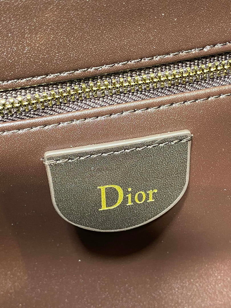 Dior Bolso Medium Diorly M1412PHJX_M44M Bag Suede Dark Brown