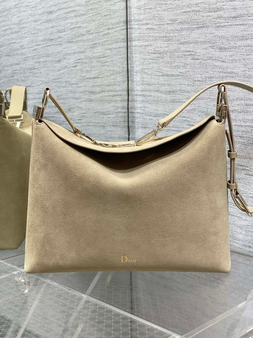 Dior Bolso Medium Diorly M1412PHJX_M44M Bag Suede Apricot