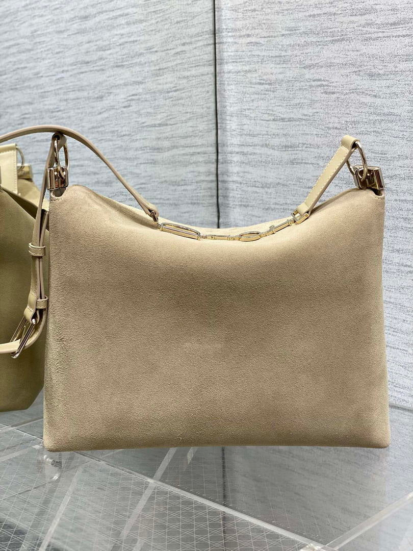 Dior Bolso Medium Diorly M1412PHJX_M44M Bag Suede Apricot