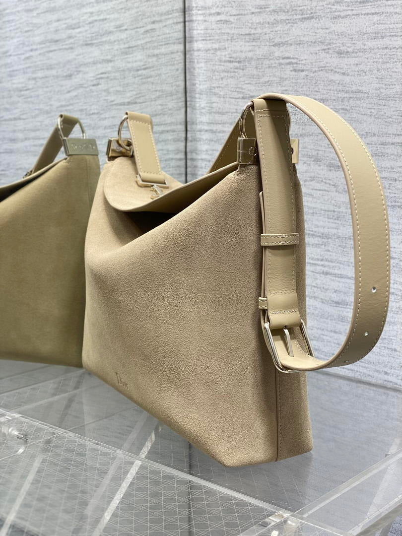 Dior Bolso Medium Diorly M1412PHJX_M44M Bag Suede Apricot