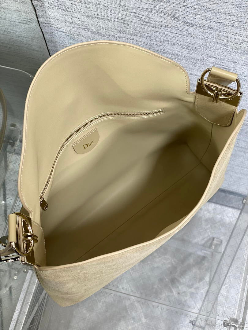 Dior Bolso Medium Diorly M1412PHJX_M44M Bag Suede Apricot