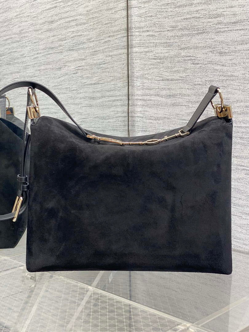 Dior Bolso Medium Diorly M1412PHJX_M44M Bag Suede Black