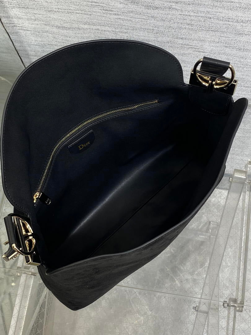 Dior Bolso Medium Diorly M1412PHJX_M44M Bag Suede Black