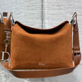 Dior Bolso Small Diorly M1412PHJX_M44M Bag Suede Brown
