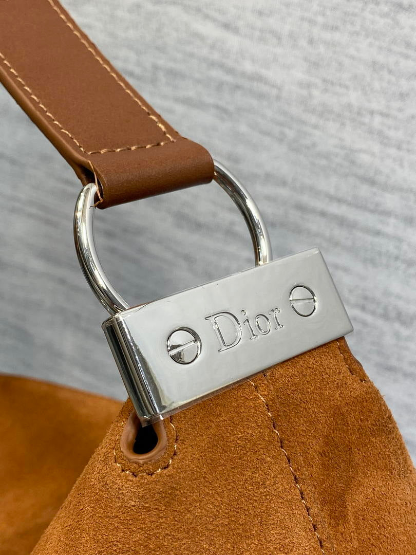 Dior Bolso Small Diorly M1412PHJX_M44M Bag Suede Brown