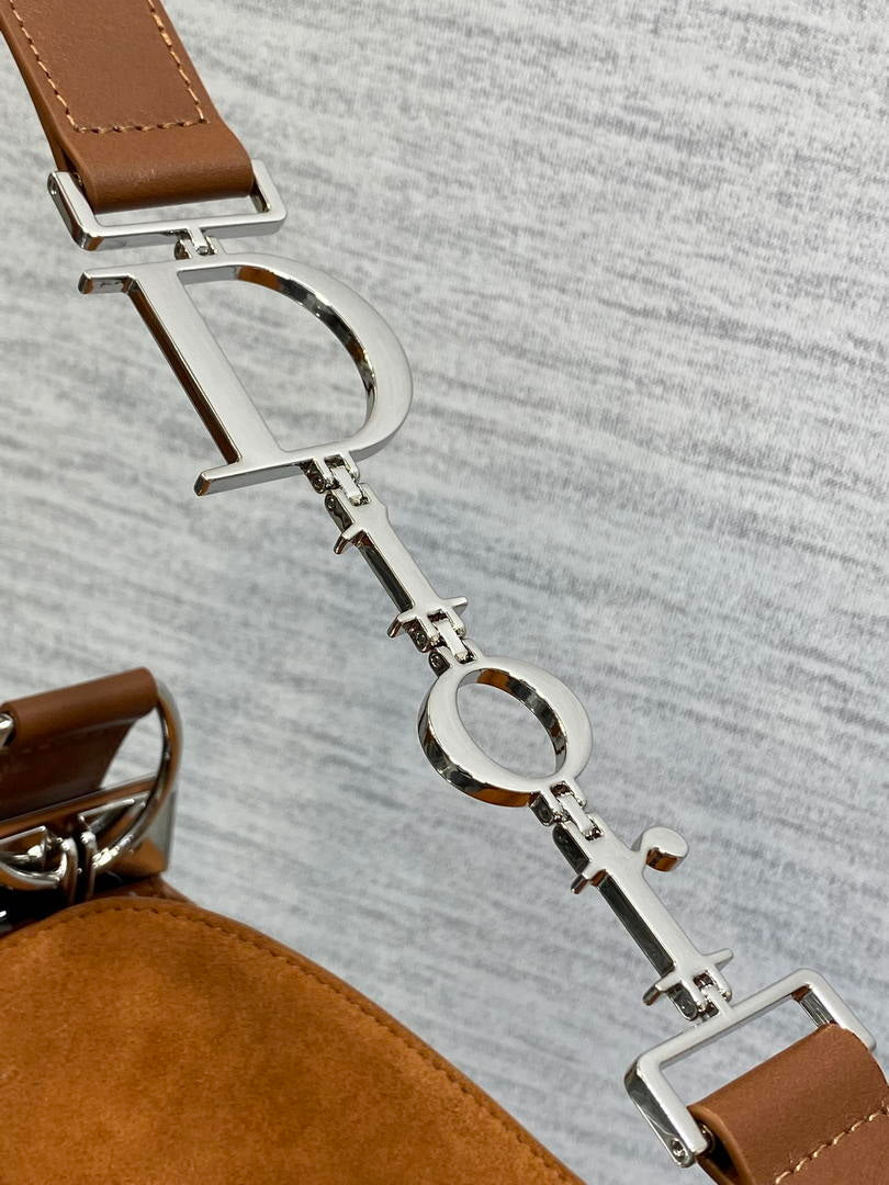 Dior Bolso Small Diorly M1412PHJX_M44M Bag Suede Brown
