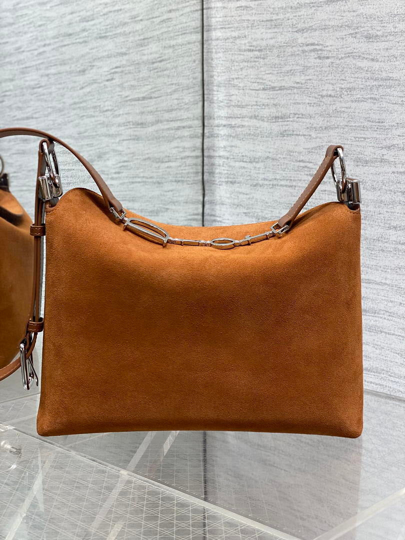 Dior Bolso Small Diorly M1412PHJX_M44M Bag Suede Brown