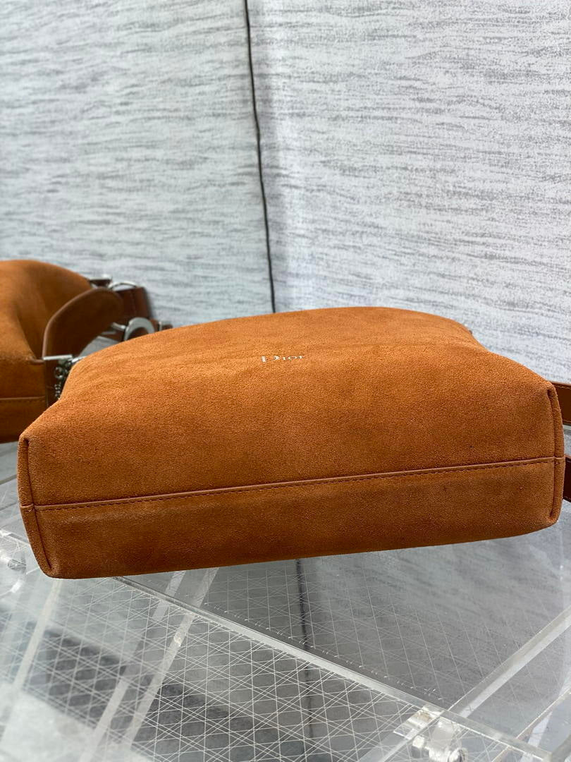 Dior Bolso Small Diorly M1412PHJX_M44M Bag Suede Brown