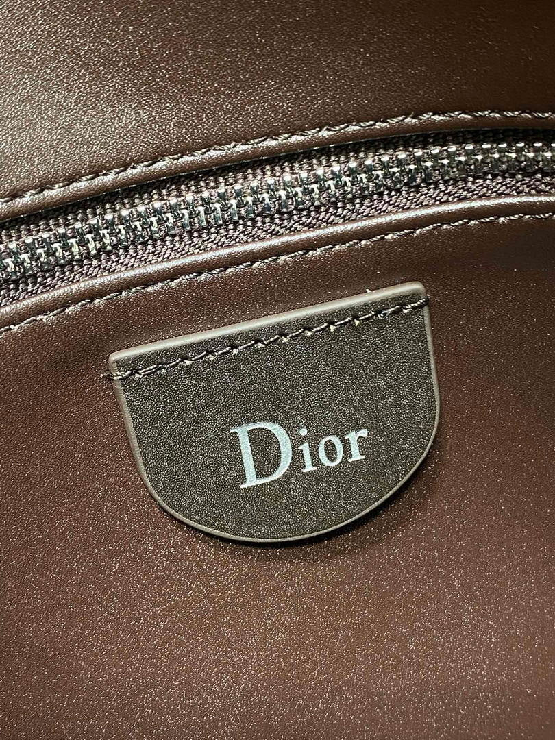 Dior Bolso Small Diorly M1412PHJX_M44M Bag Suede Dark Brown