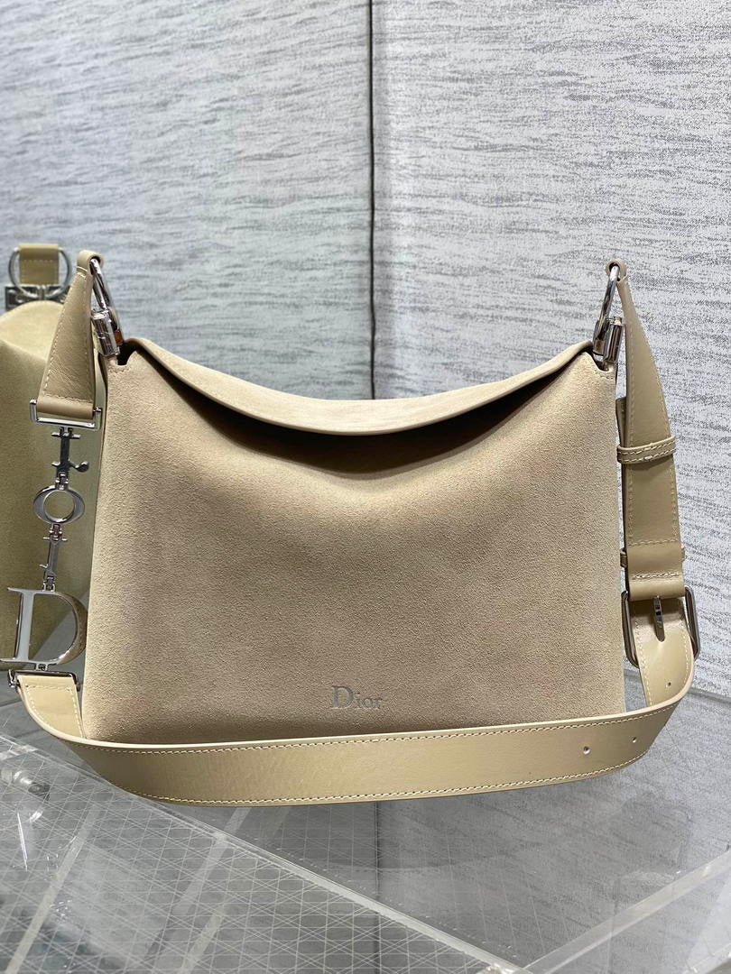 Dior Bolso Small Diorly M1412PHJX_M44M Bag Suede Apricot