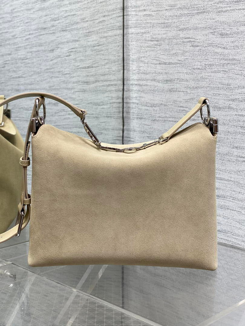 Dior Bolso Small Diorly M1412PHJX_M44M Bag Suede Apricot