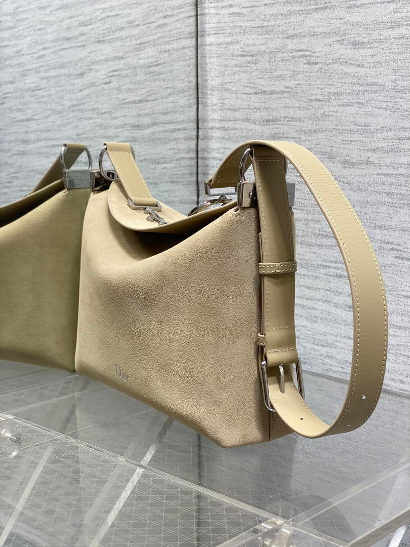 Dior Bolso Small Diorly M1412PHJX_M44M Bag Suede Apricot