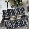 Dior Book Tote M1265 Small Dior Oblique Embroidery Blue - Default Title - View 1
