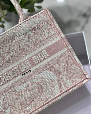 Dior Book Tote M1265 Small Dior Toile De Jouy Reverse Embroidery Pink - Default Title - View 4