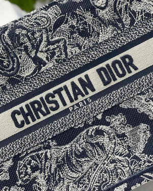 Dior Book Tote M1265 Small Toile De Jouy Embroidery Blue - Default Title - View 3