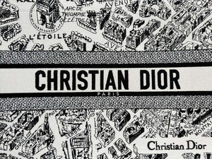 Dior Book Tote M1296 Medium  Dior Black and White Plan de Paris Embroidery - Default Title - View 3