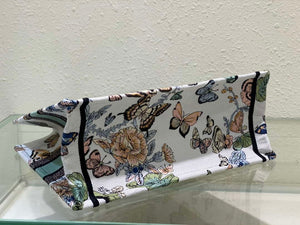 Dior Book Tote M1296 Medium Latte Multicolor Dior Jardin d'Hiver Embroidery M0083 - Default Title - View 6