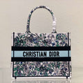 Dior Book Tote M1296 Medium Latte Multicolor Dior Jardin d'Hiver Embroidery M0085 - Default Title - View 1