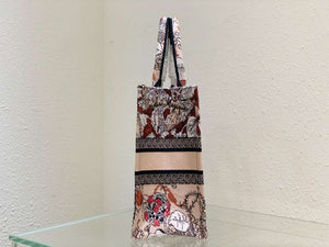 Dior Book Tote M1296 Medium Latte Multicolor Dior Jardin d'Hiver Embroidery M0087 - Default Title - View 3